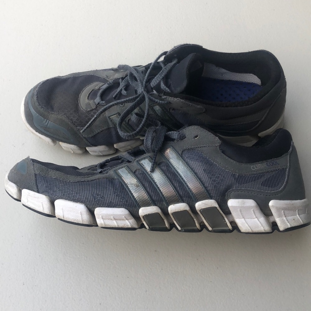 Adidas Men’s Clima Cool Running Shoes, Size 10.5, Grey & Silver